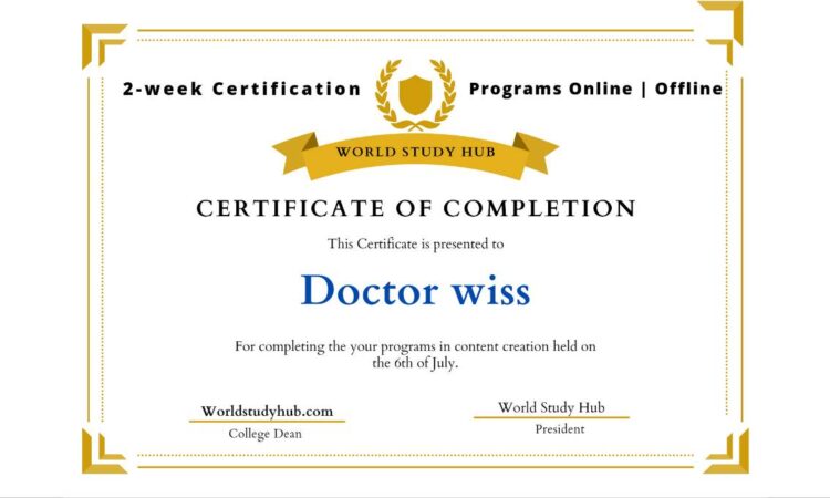 2-week certification programs