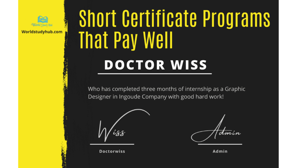 short certificate programs that pay well