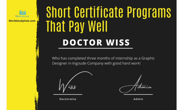 short certificate programs that pay well