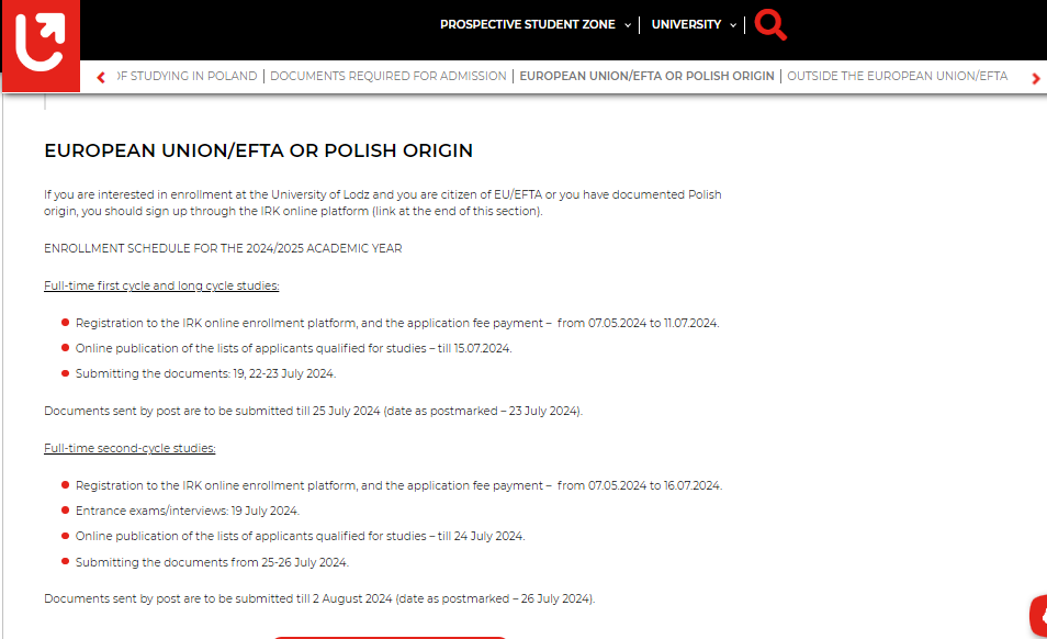 University of Lodz - cheapest universities in Poland without IELTS